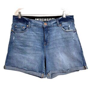 American Rag Cie Womens Plus Size 16W Denim Shorts With Rolled Hem &‎ Distressed